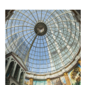 LF Estructura de acero Glass Dome Toof Construction Compras Completing Copil